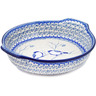Polish Pottery Round Baker with Handles 10-inch Waiting Birds UNIKAT