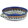Polish Pottery Round Baker with Handles 8&quot; Blue Cress