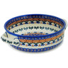 Polish Pottery Round Baker with Handles 8&quot; Blue Cress UNIKAT