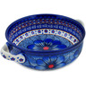 Polish Pottery Round Baker with Handles 8&quot; Blue Heaven
