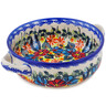 Polish Pottery Round Baker with Handles 8&quot; Bold Poppies UNIKAT