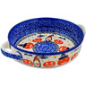 Polish Pottery Round Baker with Handles 8&quot; Harvest Haunt