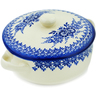 Polish Pottery Round Baker with Handles 8&quot; Morning Frost UNIKAT