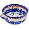 Polish Pottery Round Baker with Handles 8&quot; Passion Poppy