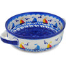 Polish Pottery Round Baker with Handles 8&quot; Sailing Through Your Dreams