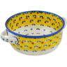 Polish Pottery Round Baker with Handles 8&quot; Sunset Bloom Fiesta