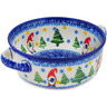 Polish Pottery Round Baker with Handles 8&quot; Twinkle Twinkle Little Gnome