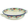 Polish Pottery Round Baker with Handles Medium Classic Rowan