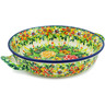 Polish Pottery Round Baker with Handles Medium Summer In The 60&#039;s UNIKAT