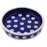 Polish Pottery Round Platter 4&quot; Peacock Eyes