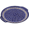 Polish Pottery Round Platter with Handles 13&quot; Mosquito