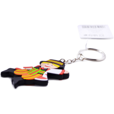 Plastic Rubber Keychain 2&quot; Folk Dancers