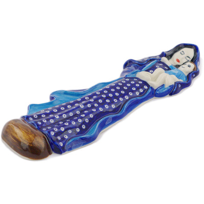 Polish Pottery Sacral Figurine 0&quot; Lovely Blue Eyes