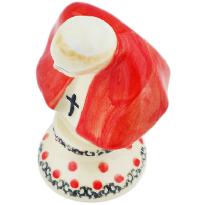 Polish Pottery Sacral Figurine 4&quot; Red