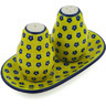 Polish Pottery Salt and Pepper 3-Piece Set Sunshine