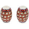Polish Pottery Salt and Pepper Set 2&quot; Rich Mocha UNIKAT