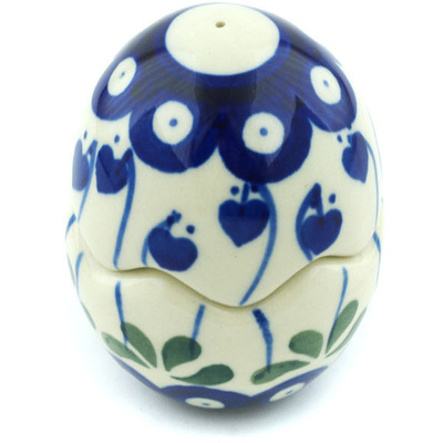 Polish Pottery Salt and Pepper Set 3&quot; Bleeding Heart Peacock