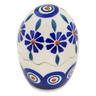 Polish Pottery Salt and Pepper Set 3&quot; Peacock