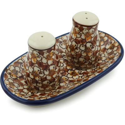 Polish Pottery Salt and Pepper Set 5&quot;