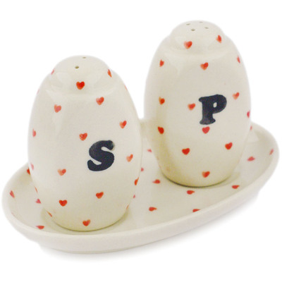 Polish Pottery Salt and Pepper Set 5&quot;