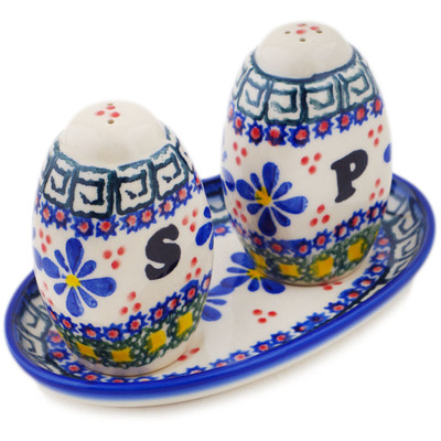 Polish Pottery Salt and Pepper Set 5" Irish Spring