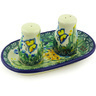 Polish Pottery Salt and Pepper Set 5&quot; Spring Garden UNIKAT