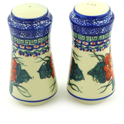 Polish Pottery Salt and Pepper Set 5&quot; UNIKAT