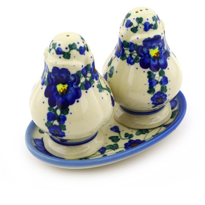 Polish Pottery Salt and Pepper Set 5&quot; UNIKAT