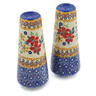 Polish Pottery Salt and Pepper Set 6&quot; Summer Bouquet UNIKAT