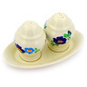 Polish Pottery Salt and Pepper Set 7&quot; Blue Delight