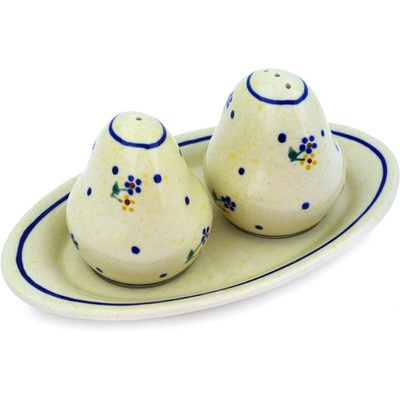 Polish Pottery Salt and Pepper Set 7&quot; Country Meadow