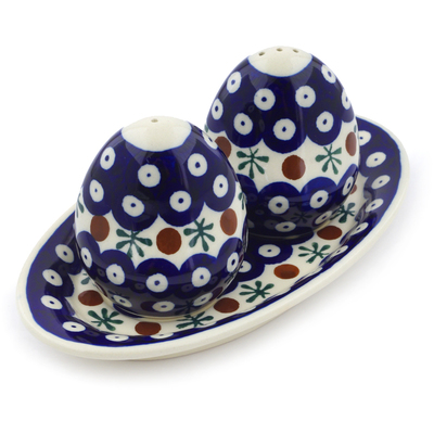 Polish Pottery Salt and Pepper Set 7&quot; Mosquito