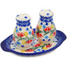 Polish Pottery Salt and Pepper Set Wreath Of Bells