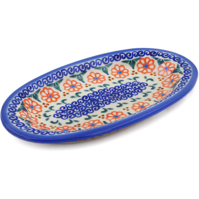 Polish Pottery Salt and Pepper Tray 7&quot; Amarillo