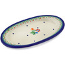 Polish Pottery Salt and Pepper Tray 7&quot; Spring Flowers