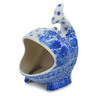 Polish Pottery Salt Cellar, Salt Pig, Sponge Holder, Whale Dreams In Blue UNIKAT