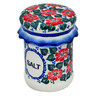 Polish Pottery Salt Jar 5&quot; Blue Berry Special UNIKAT