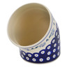 Polish Pottery Salt Jar 6&quot; Peacock Forget-me-not