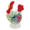 Polish Pottery Salt Shaker 2&quot; Blue Bud Delight UNIKAT