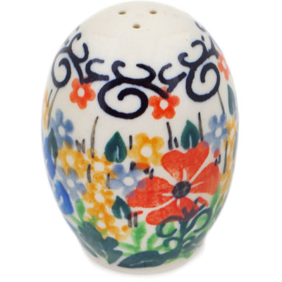 Polish Pottery Salt Shaker 2-inch Golden Daisies UNIKAT