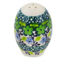 Polish Pottery Salt Shaker 2-inch Green Chrysanthemums UNIKAT