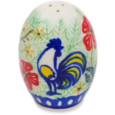 Polish Pottery Salt Shaker 2-inch Rise And Shine UNIKAT