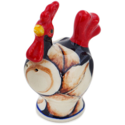 Polish Pottery Salt Shaker 3&quot; Autumn Poppies UNIKAT