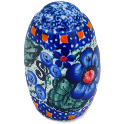 Polish Pottery Salt Shaker 3&quot; Bold Pansy UNIKAT