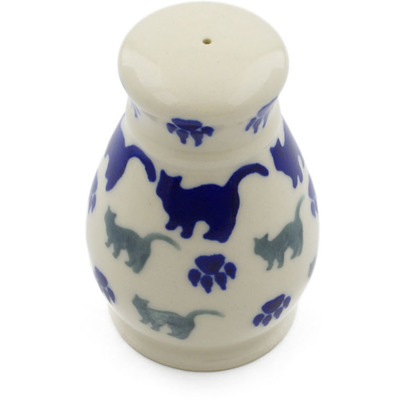 Polish Pottery Salt Shaker 3&quot; Boo Boo Kitty Paws