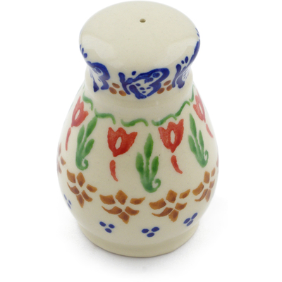 Polish Pottery Salt Shaker 3&quot; Fluttering Tulips