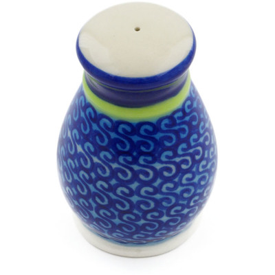 Polish Pottery Salt Shaker 3&quot; Midnight Eclipse