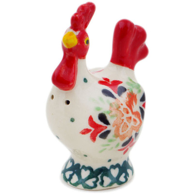 Polish Pottery Salt Shaker 3&quot; Painting In The Garden UNIKAT