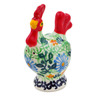Polish Pottery Salt Shaker 3&quot; Peach Daisies UNIKAT