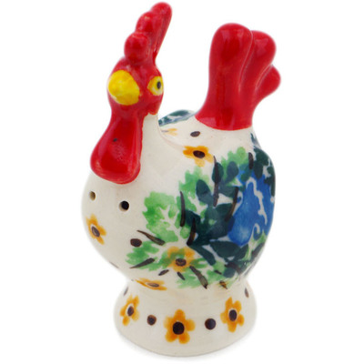 Polish Pottery Salt Shaker 3&quot; Wind Blown Blue Bells UNIKAT